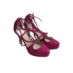 Dolce Vita pink suede strappy heels size 7.5/8 narrow
